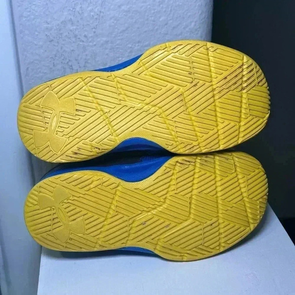 Under Armour Curry 3 Zer0 Kids Shoes Sz 7K 1278334-400 Blue Yellow EUC NBA - Picture 8 of 9